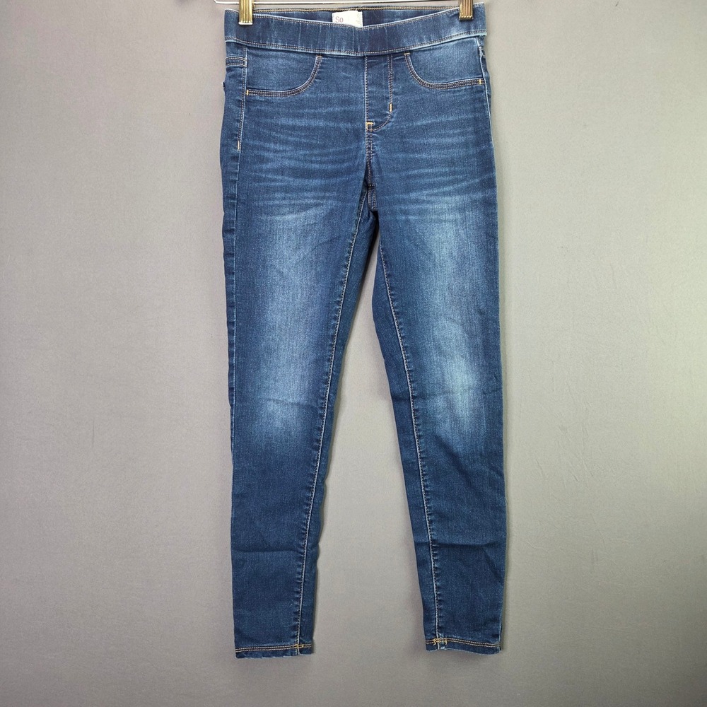 SO Jeggings Girls Size 14 Blue Denim Pull On Stretch Skinny Pants Dark Wash